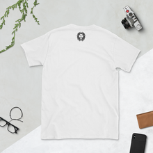Load image into Gallery viewer, RLM Short-Sleeve Men’s  White T-Shirt (Lion’s head on back RLM Lettering left sleeve)