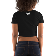 Load image into Gallery viewer, RLM Women’s Black Crop Tee Lion Head